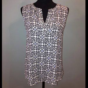 LOFT Scrollwork Sleeveless Top